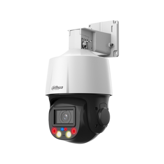 CÁMARA DAHUA PTZ IP TiOC 2MP 5X IP66 Face Detection IR50 LED30 CON ALARMA Y LUZ Rojo/Azul DISUASIVA