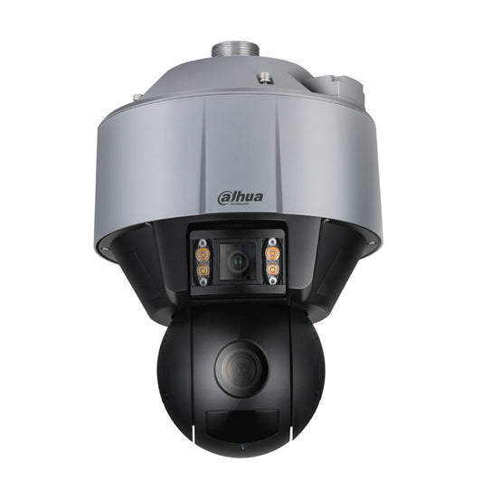 Cámara Dahua Hunter AI IP PTZ Panoramica 4MP 5X IR100 Alarma 2/1 Audio 1/1 SlotMicroSD Starlight IVS