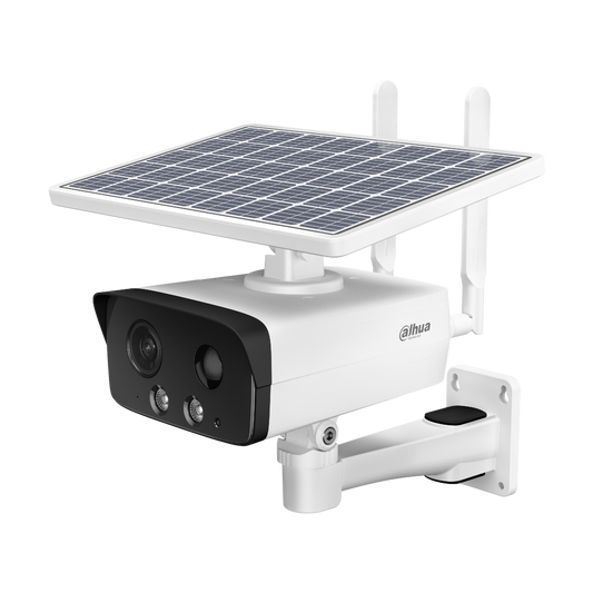 Cámara Dahua IP Bala 4G con Panel Solar 4MP 2.8mm IR50 LED30 IP67 Dahua