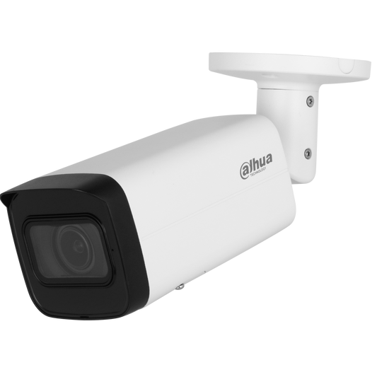 Cámara Dahua IP Bala 8MP 2.7-13.5mm Motor IR60 PoE IP67 Soporta Micro SD audio in/out