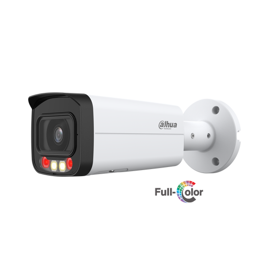 Cámara Dahua IP Bala 8MP 3.6mm IR60 y LED 50 PoE IP67 Soporta Micro SD Microfono