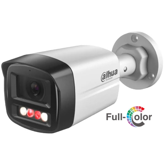 Cámara Dahua IP Bala Full-Color 4MP 2.8mm IR30 LED30 PoE IP67 Audio Dahua
