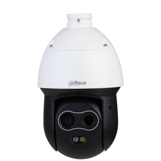 Cámara Dahua IP PT Termal Hibrida Lente optico 4mm 4MP Lente Termico 3.5mm Detección Incendio Con T°