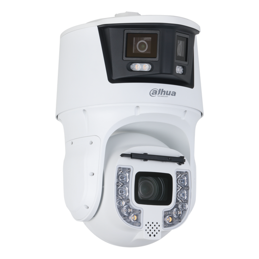 Camara Dahua IP Panoramica 2 x 4MP 2.8mm Led 30m + PTZ 42X 8MP IR300m Wiper Face Detection