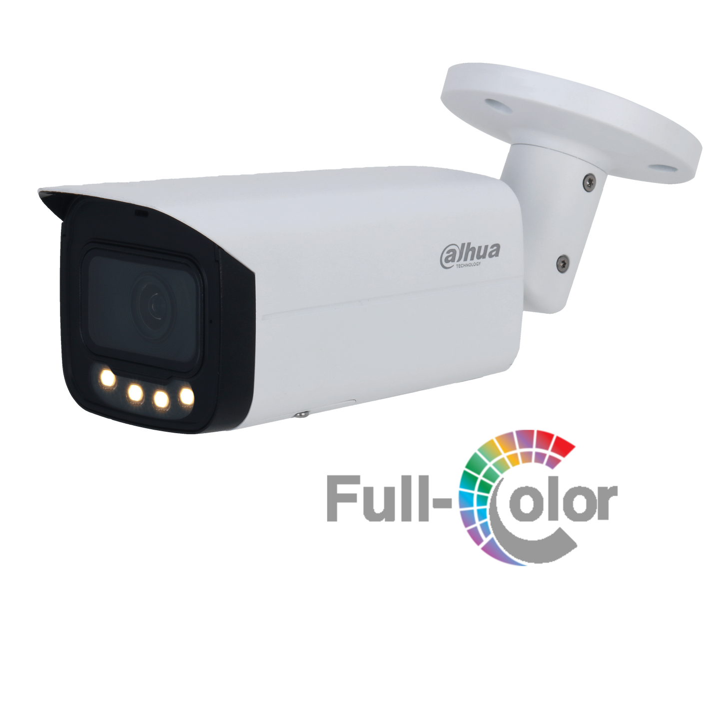 Cámara Dahua IP bullet AI Full-Color 4MP 2.8mm LED 60m PoE Alarma 1/1 Audio 1/1 IP67 ePoE Soporta Micro SD