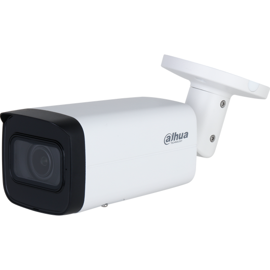 Cámara Dahua IP bullet WizSense 4MP 2.7-13.5mm Motor IR60 PoE IP67 Soporta Micro SD