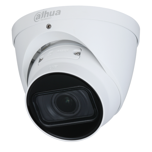 Cámara Dahua IP domo 4MP 2.8-12mm Motor IR50 PoE IP67 Soporta Micro SD