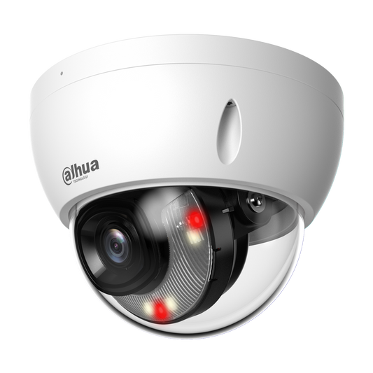 Cámara Dahua IP domo WizSense 2MP 2.8mm IR30 y Led 30 PoE IP67 IK10 WDR Starlight Dahua con mic
