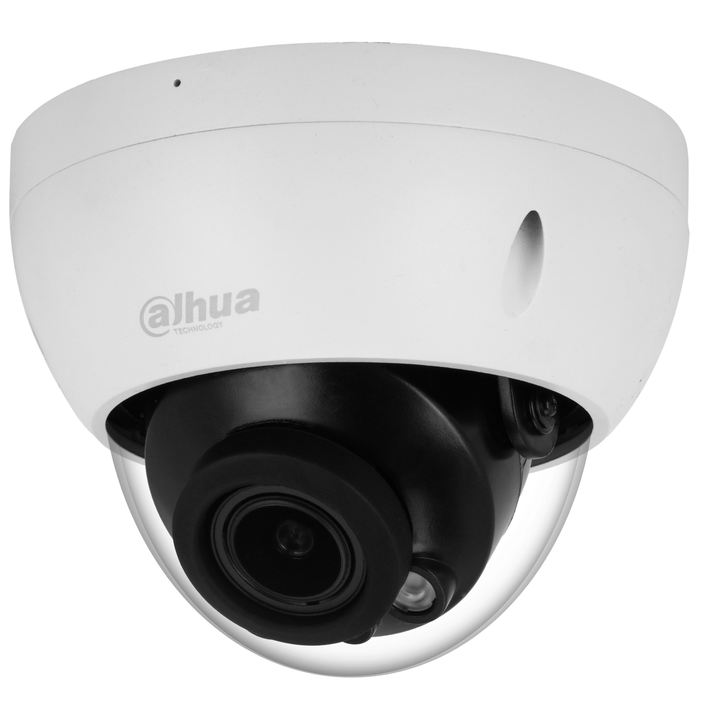 Cámara Dahua IP domo WizSense 4MP 2.7-13.5mm Motor IR40 PoE Audio in/out IP67 IK10 Soporta MicroSD