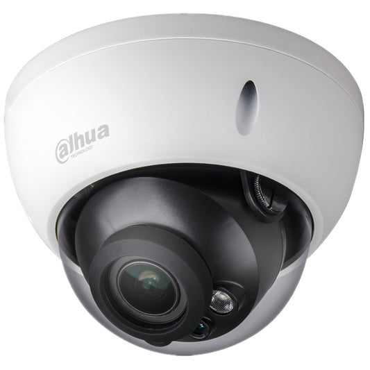 Cámara Dahua IP domo con inteligencia artificial 2MP 2.7-13.5mm Motor IR40 PoE IP67 IK10 Soporta Micro SD