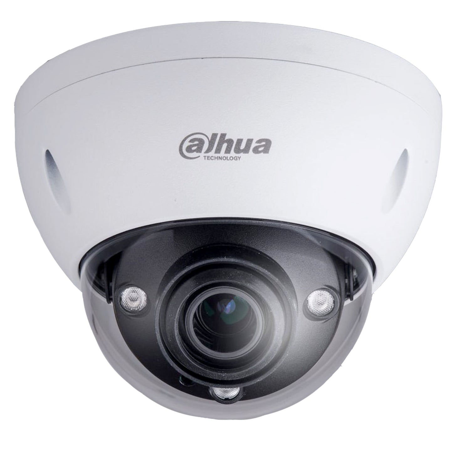 Cámara Dahua IP domo con inteligencia artificial 4MP 2.7-12mm motor IR40 PoE IP67 IK10 Soporta Micro SD