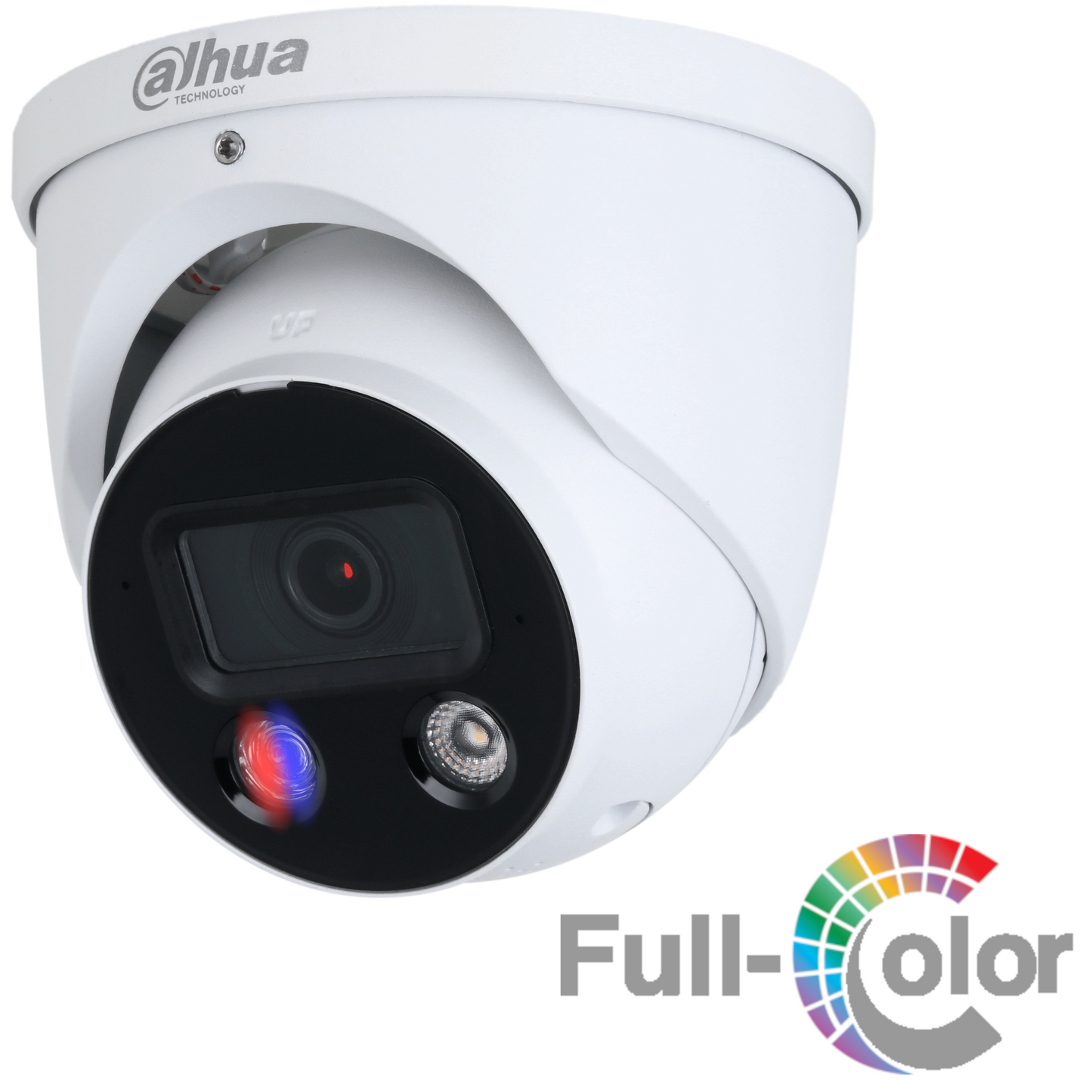 Cámara Dahua IP domo full-color IA 4MP 3.6mm IR30m Mic PoE IP67 MicroSD Alarm in/out