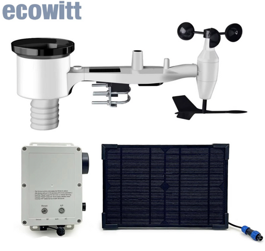 Ecowitt WittField WS6210 Estación meteorológica inalámbrica 7 en 1 Estación meteorológica inalámbrica profesional 4G y Wi-Fi con energía solar – VERSION «WittField Combo»