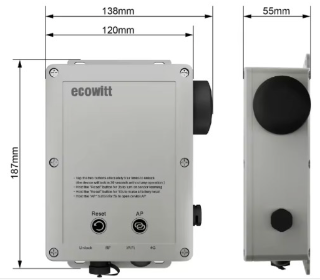 Ecowitt WittField WS6210 Estación meteorológica inalámbrica 7 en 1 Estación meteorológica inalámbrica profesional 4G y Wi-Fi con energía solar – VERSION «WittField Combo»